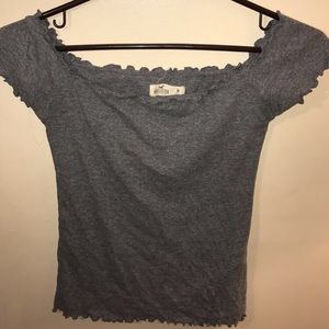 Grey short sleeve shirt